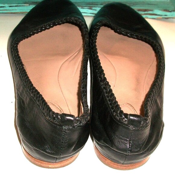 CHLOE Paris Black Leather Ballet FLats with Braided-Edging 39.5M 9.5M $595 - Picture 5 of 8